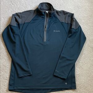 Columbia Men's Navy and Charcoal Performance 1/4 Zip Pullover